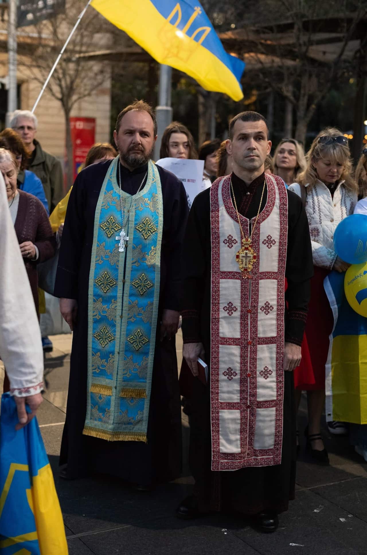 The 35th anniversary of Ukraine's Independence. Sydney, Circular Quay Rally.