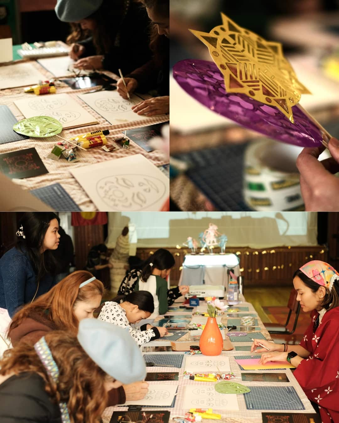 Participants of all ages created shadow puppets inspired by motifs from Java, Bali, and Dayak cultures at the Gerhana event by Nongkrong Festival.