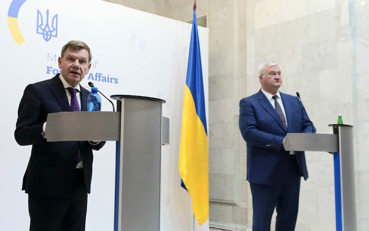 Joint press conference of Ukrainian and German Foreign Ministers in Kyiv