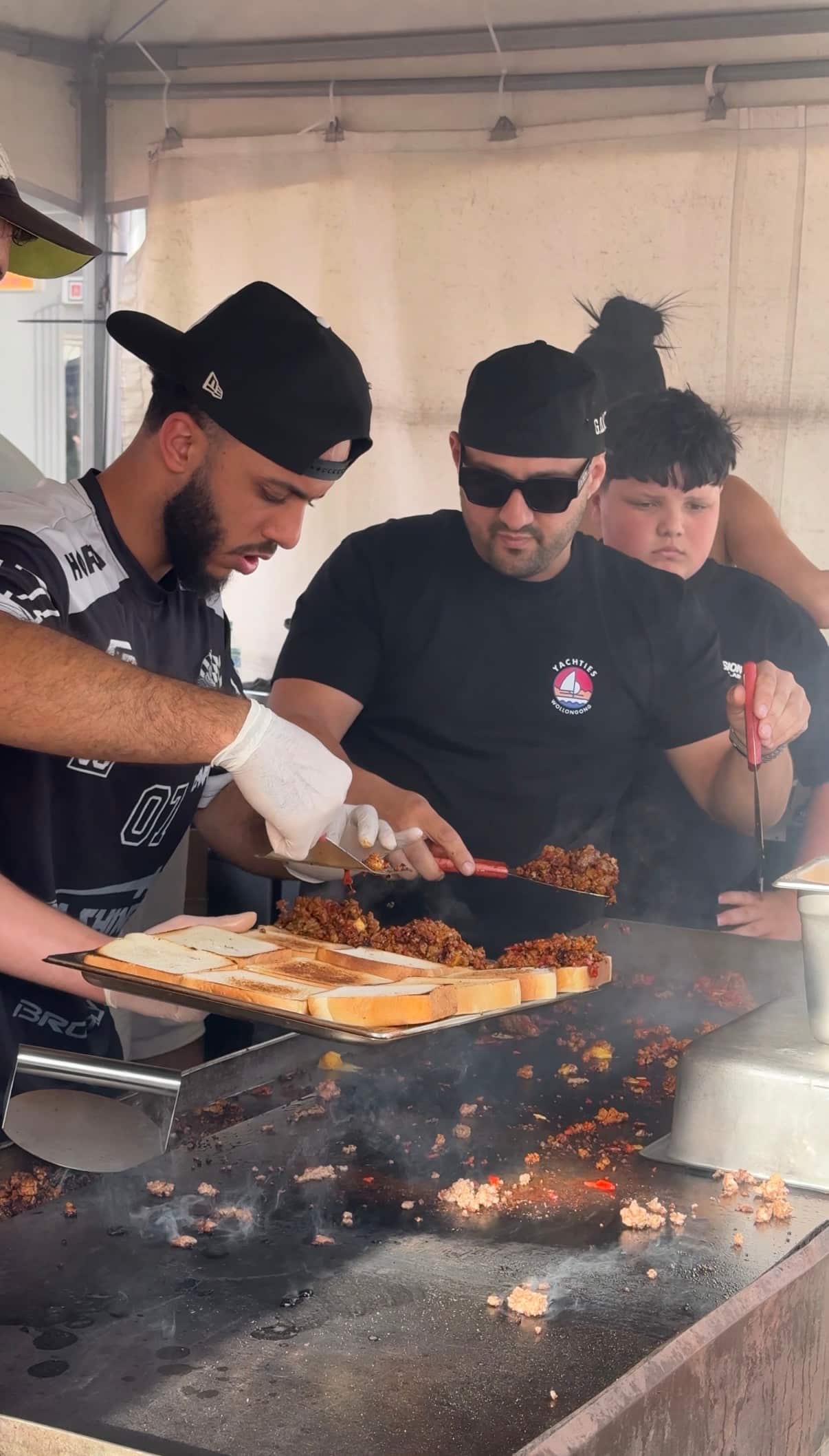 General Ock's team pumping out chopped cheese sandwiches over 3 nights at Sydney's Parramatta Lanes