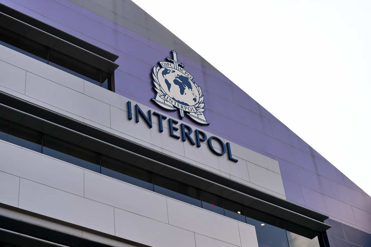 A building with a sign that says "Interpol"