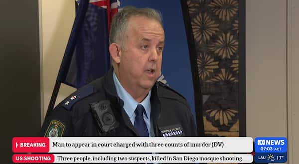 Police charge man with murder after woman and children found dead in Sydney