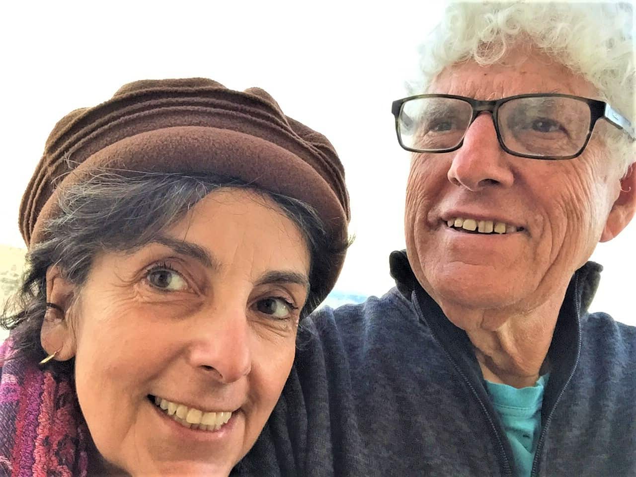 Poet Politimi Tataraki with painter Michael Winters.