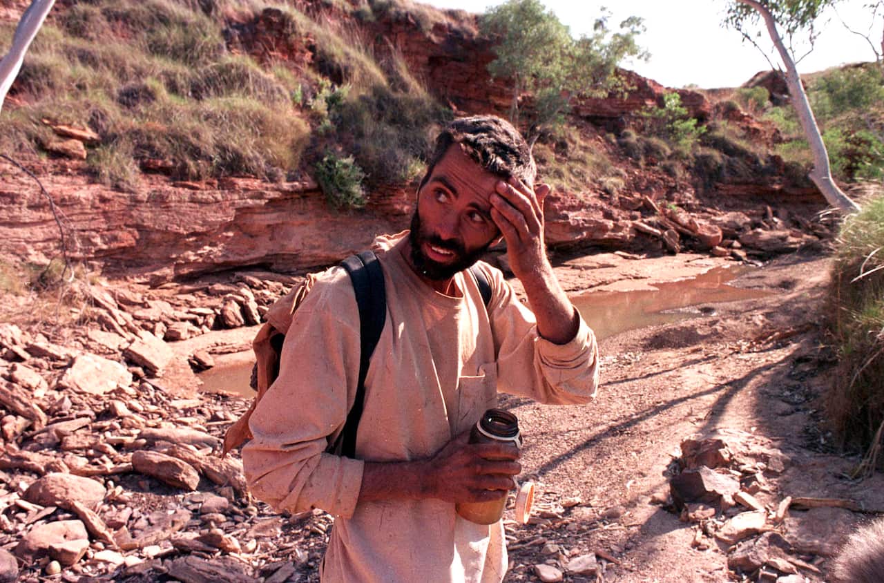 Robert Bogucki near the waterhole where he was found.