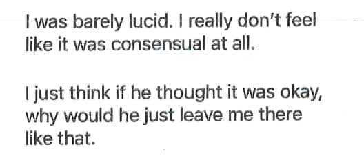 Text messages sent by Brittany Higgins