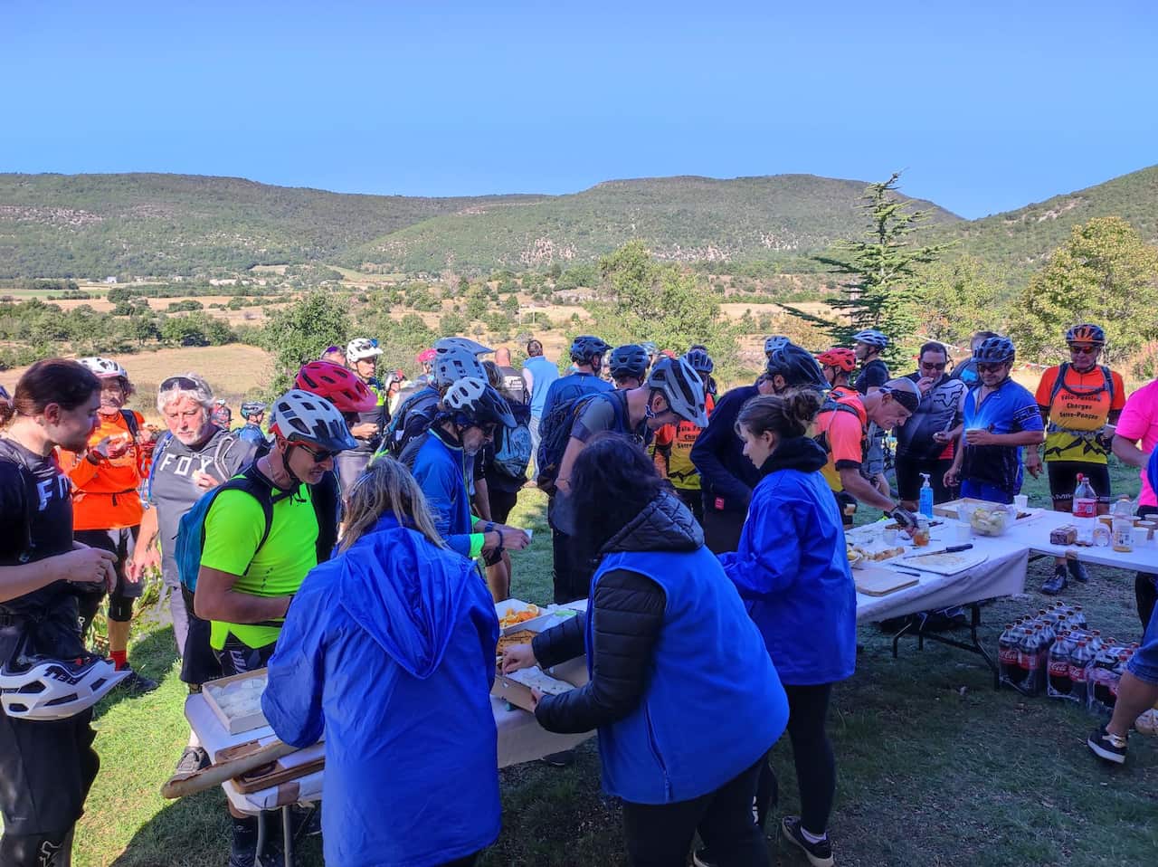 La Rando du Fromage cyclists and cheese.jpeg
