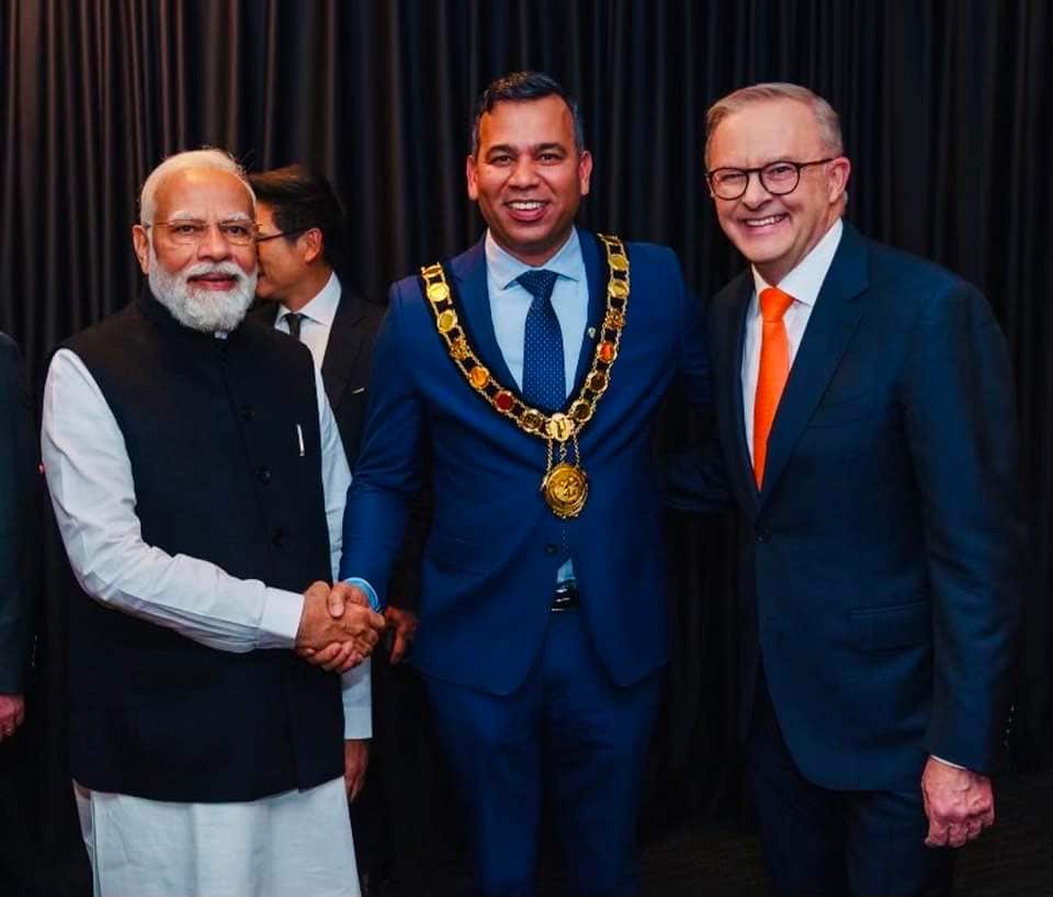 1 New elected Lord Mayor of Parramatta with Prime Minister Narendra Modi Prime Anthony Albanese.jpg.jpeg