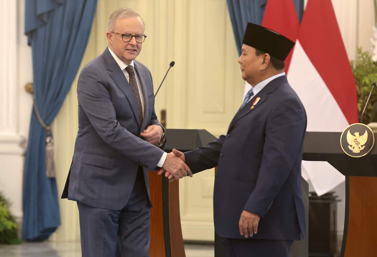Australian Prime Minister Albanese meets Indonesian President Prabowo in Jakarta