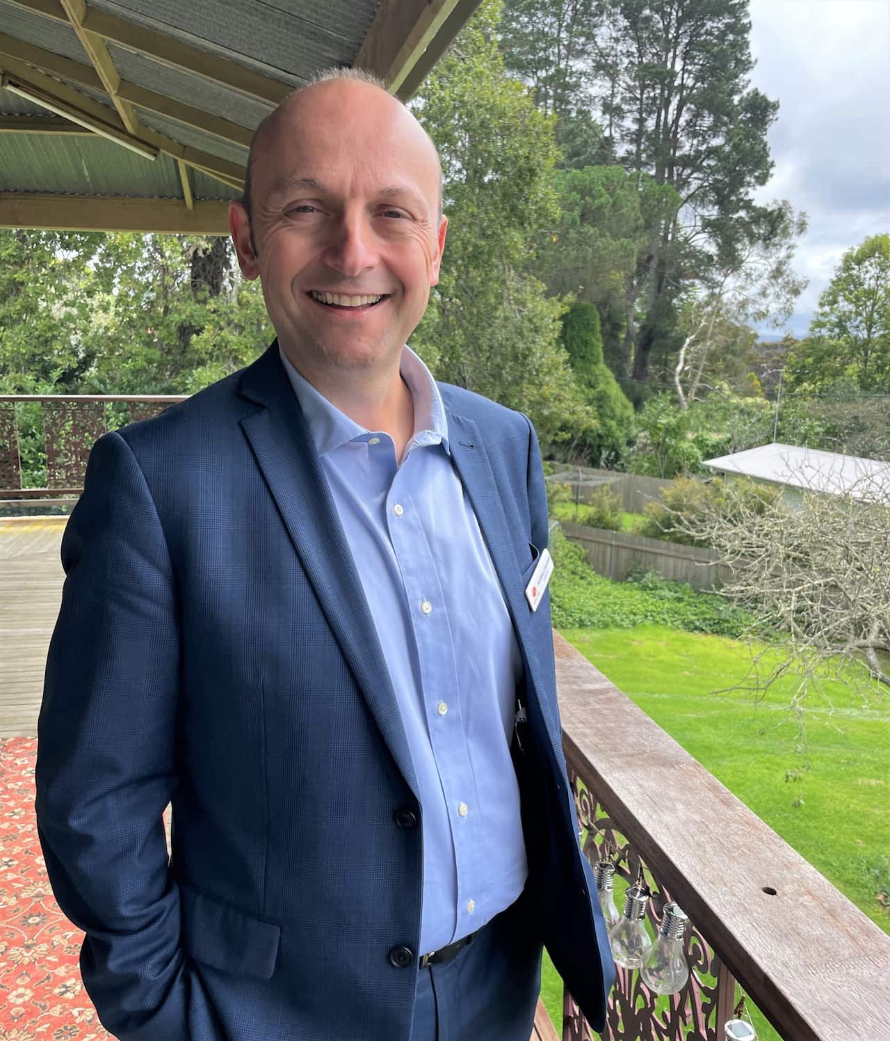 Andrea Comastri on the deck at Hotel Etico 