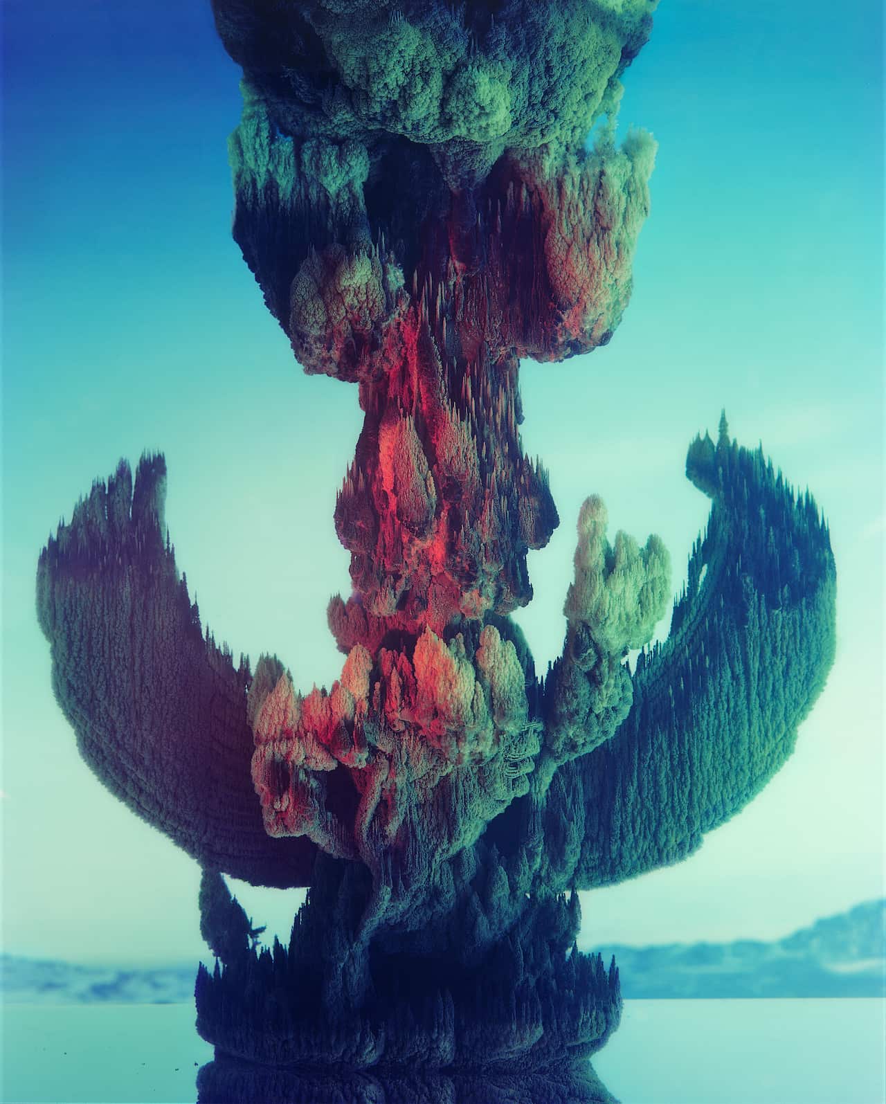 Jiang Pengyi 蒋鹏奕_The Monument Bestowed by Desolation to Solitude - The Grandeur of Soaring Ascent_2023_archival inkjet print_ mounted on aluminium panel