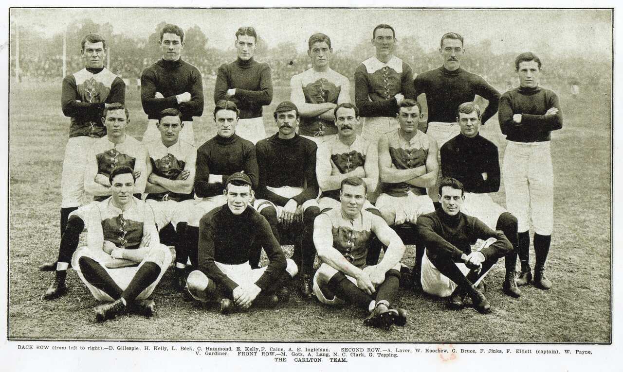 Carlton team 1908 v Essendon, May 16, 1908, Weekly Times image.jpeg