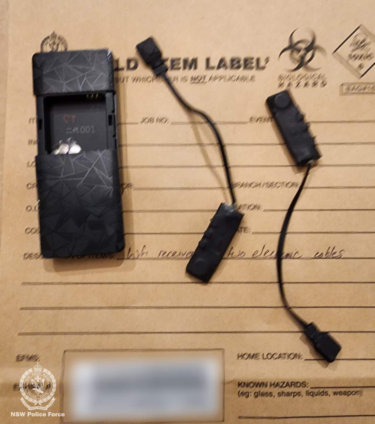 A small microphone with an attachment 