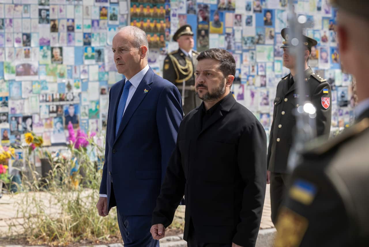 Ireland's Taoiseach Micheal Martin visits Ukraine