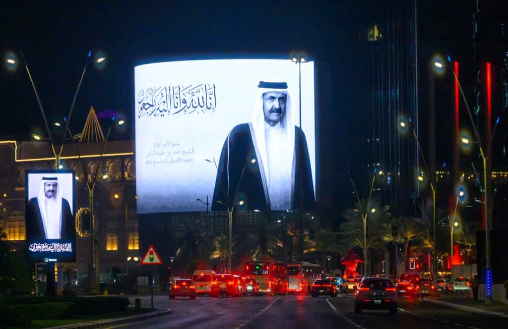 Portraits Of The Late Former Emir Of Qatar, Sheikh Hamad Bin Khalifa Al Thani