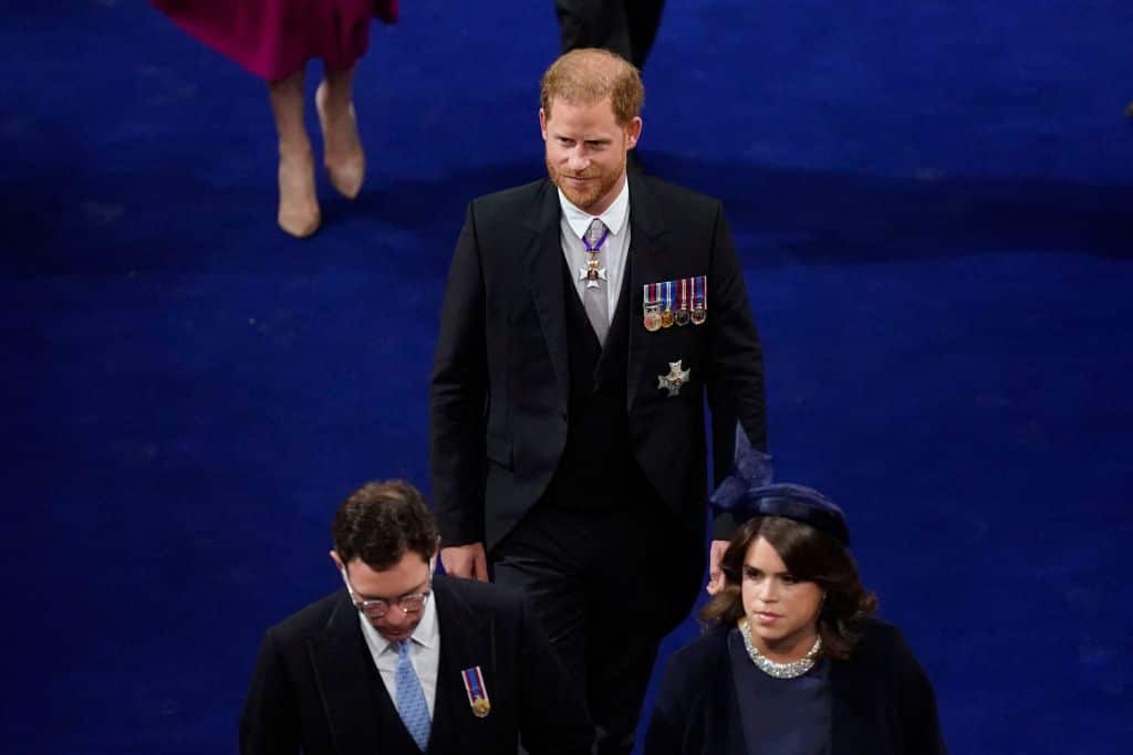 Britain's Prince Harry, Duke of Sussex arrives at Westminster Abbey in central London.