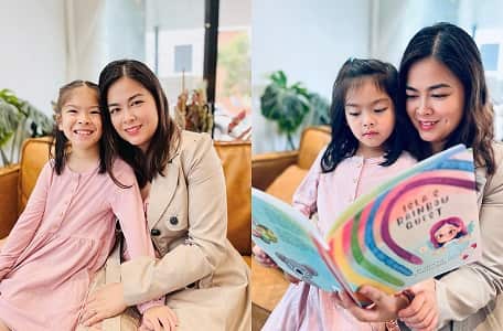 Vercess Caina with her kids