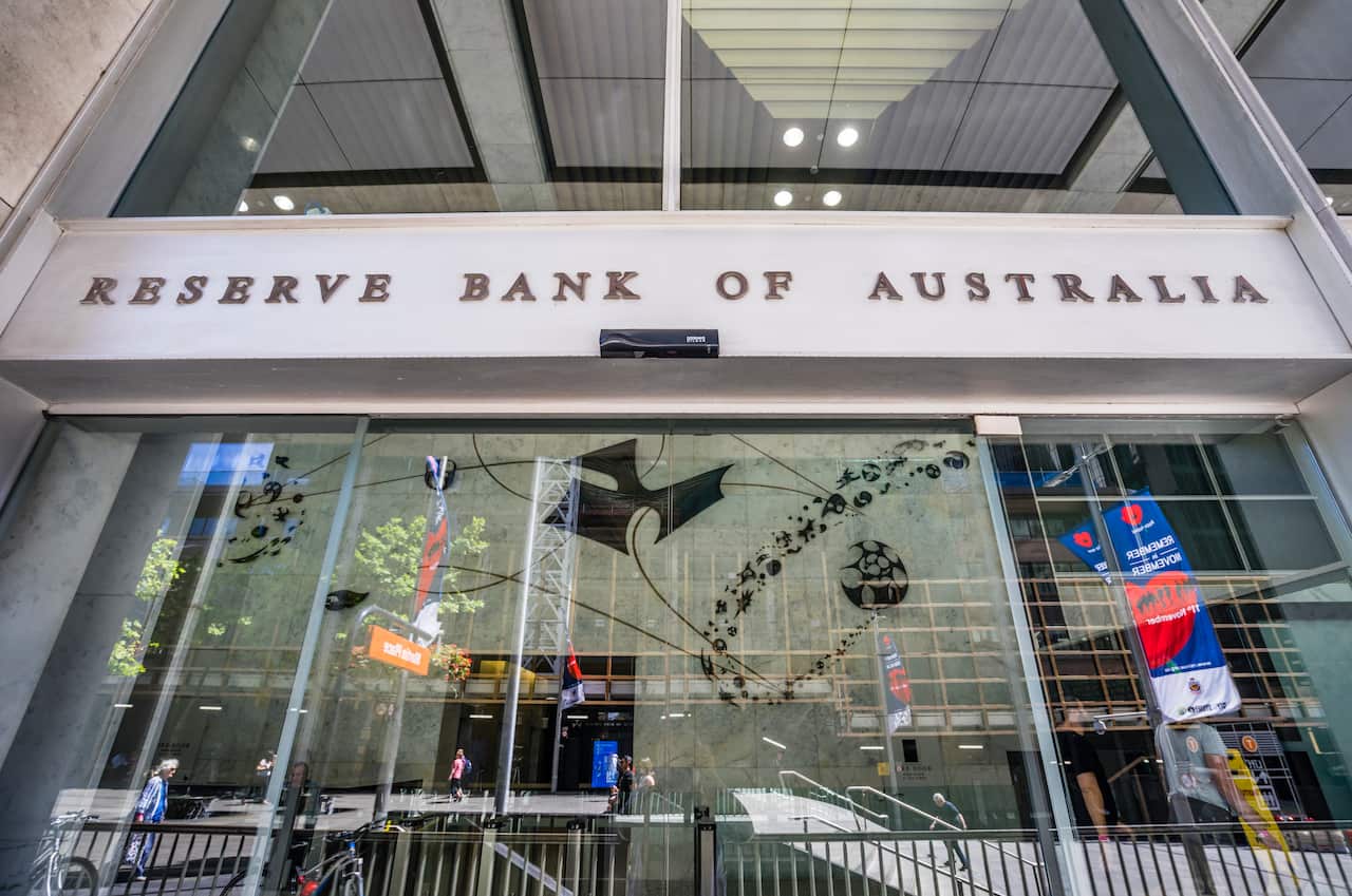 Exterior of the Reserve Bank of Australia building.