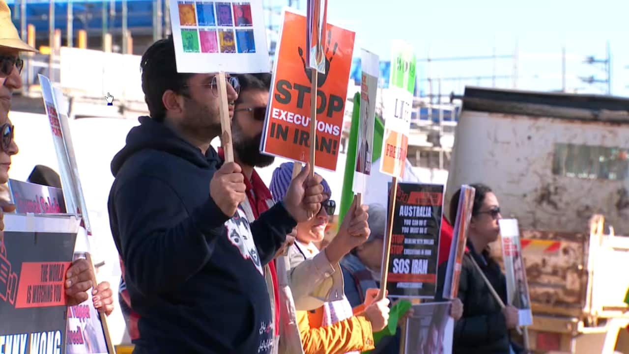 People holding placards.