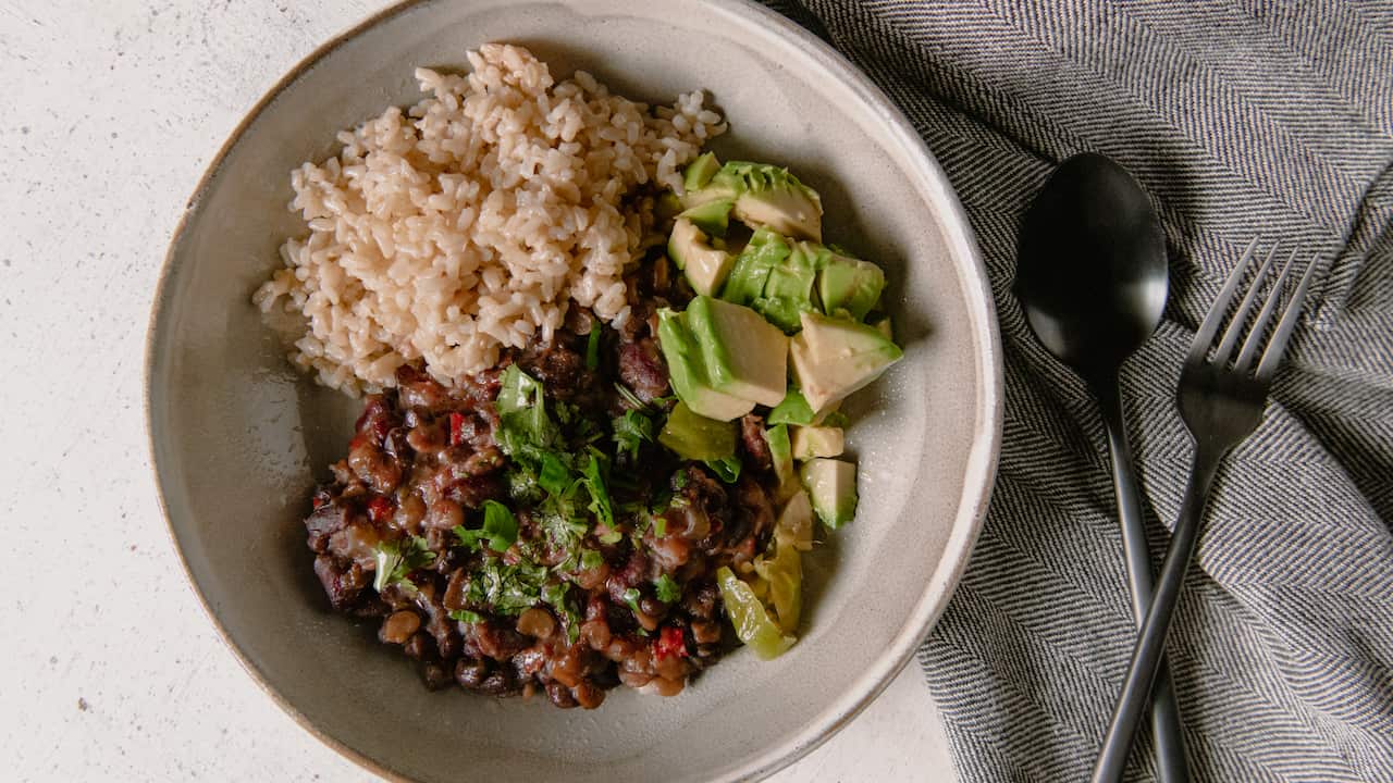 Pressure cooker chilli sin carne