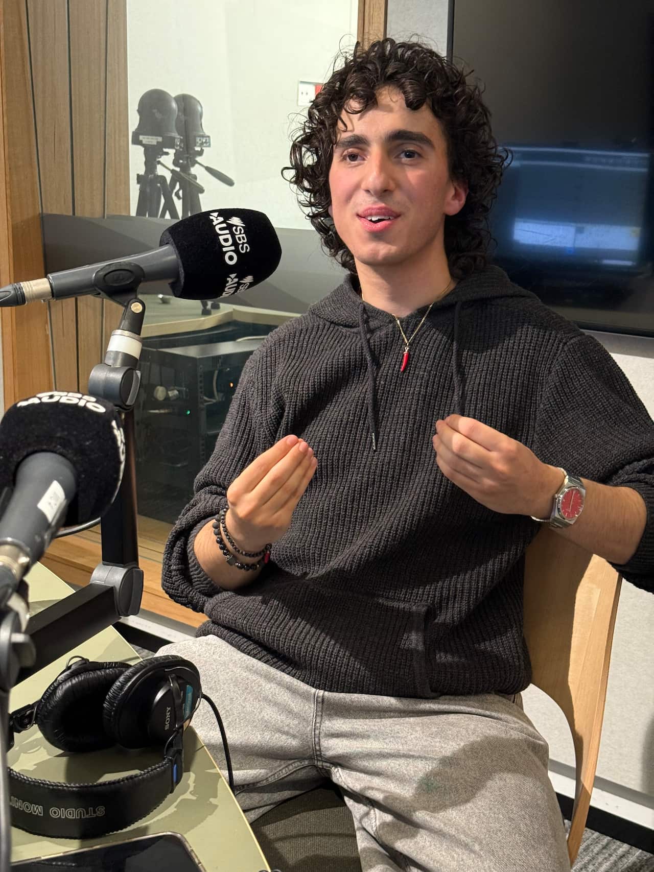 Massimo Corrente negli studi di SBS Italian.