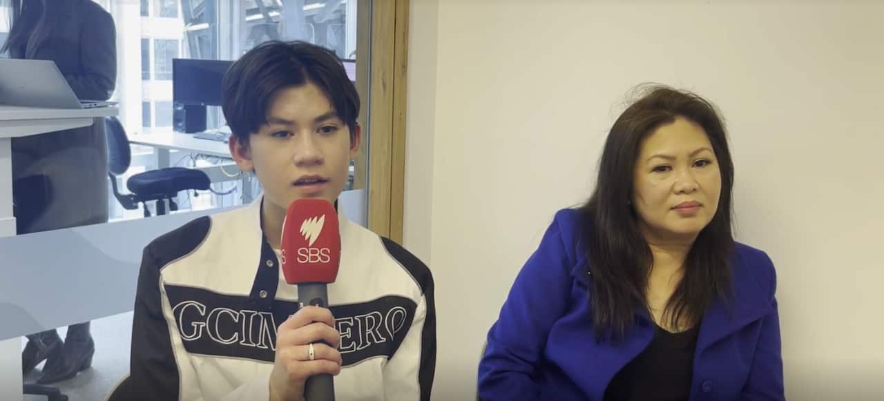 Judd Sullivan with his mother, Roschelle Sullivan