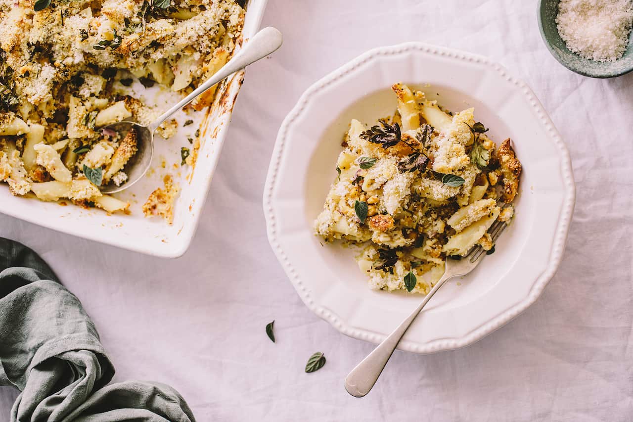 Chickpea Pasta Bake
