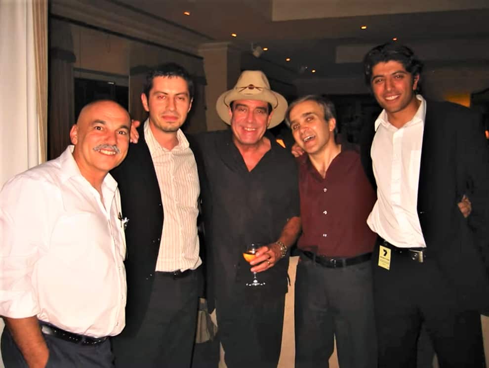 Achilles Yiangoulli with Molly Meldrum, the legendary Australian music critic, journalist, record producer and musical entrepreneur
