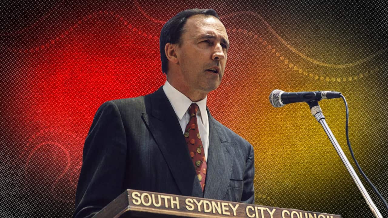 Paul Keating is giving a speech