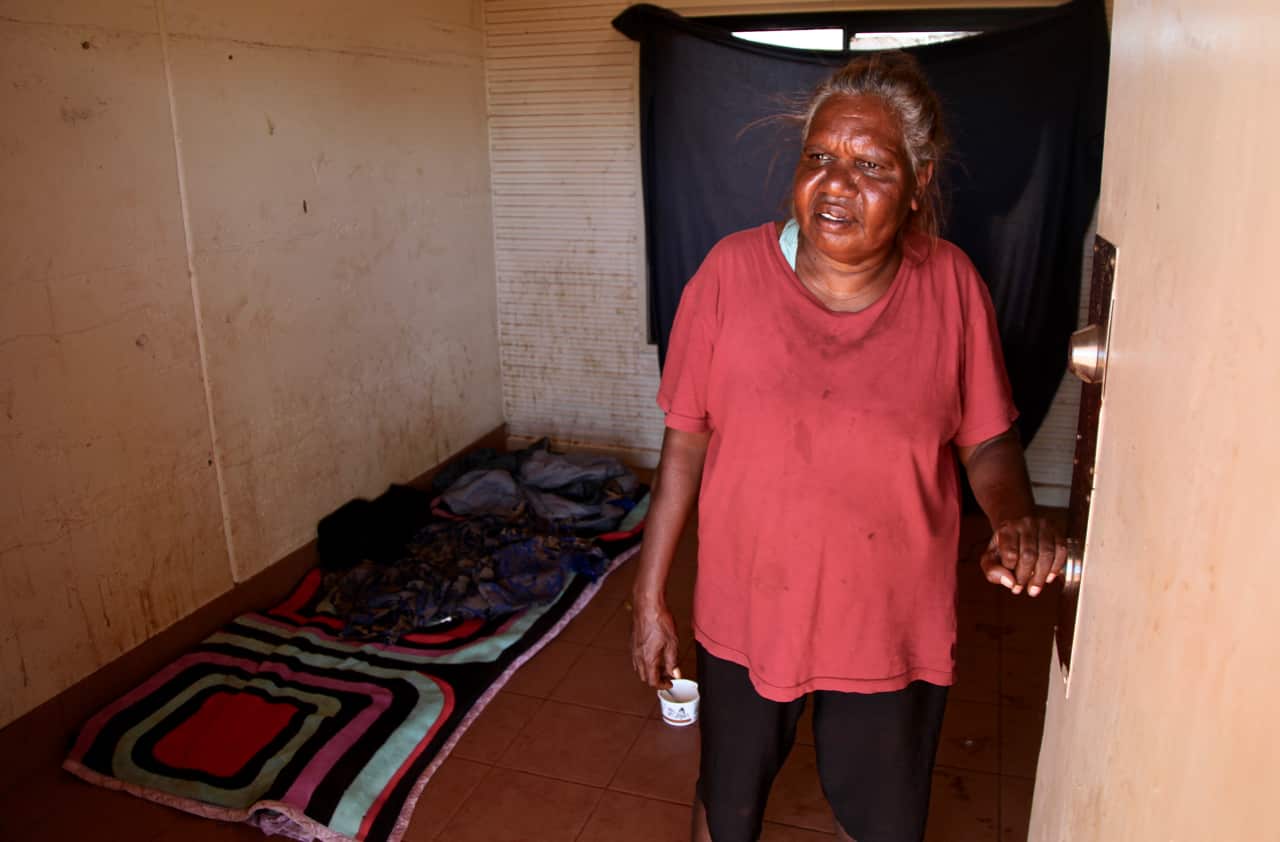 A woman standing in a room