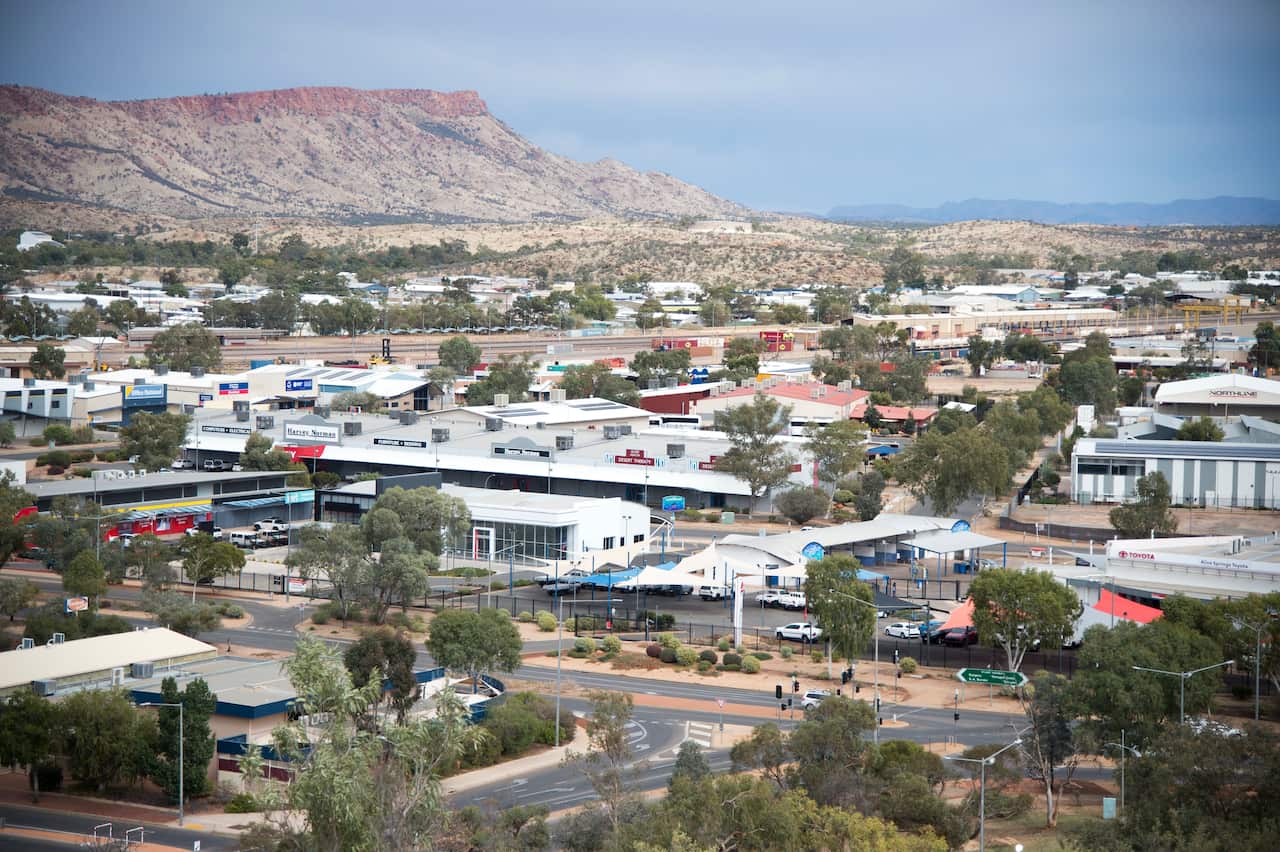 Landscape view of a small town