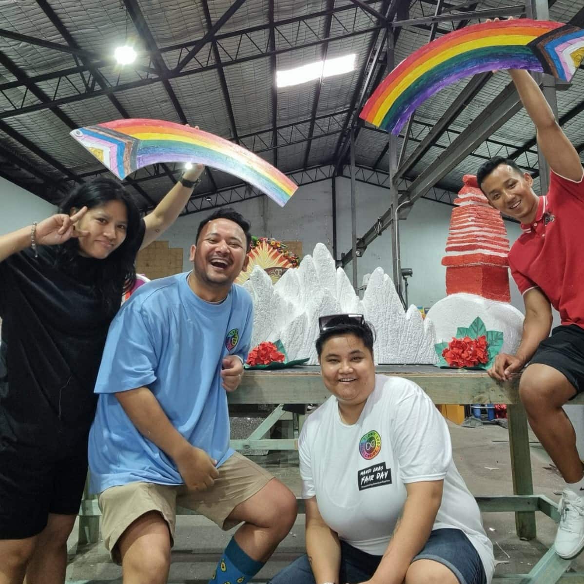 Nepali Queer Community Sydney is all geared up for Mardi Gras Float with props showcasing Nepal..jpeg