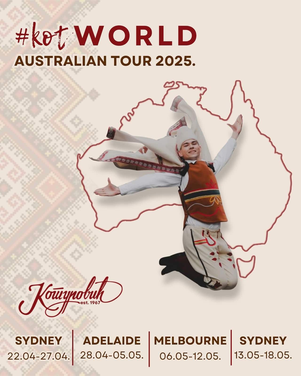 KUD Koturovic from Belgrade on the Australian tour in 2025