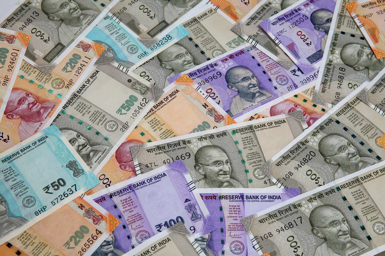 Indian currency notes for backgrounds