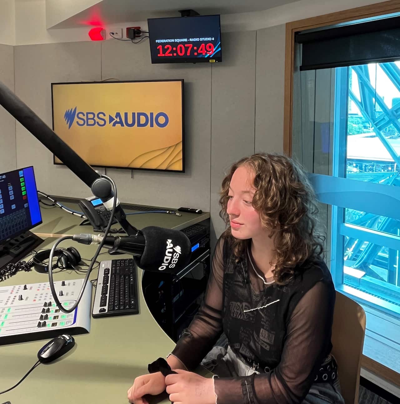 Evangelia Vamvakaris spent four days at SBS Melbourne offices as part of her school’s work-experience program. 