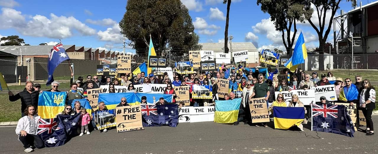 29-04-2023. Bendigo, Victoria. The Ukrainian-Australian community is rallying around the nation for more military support to help their embattled home country repel Russia's invasion.png.