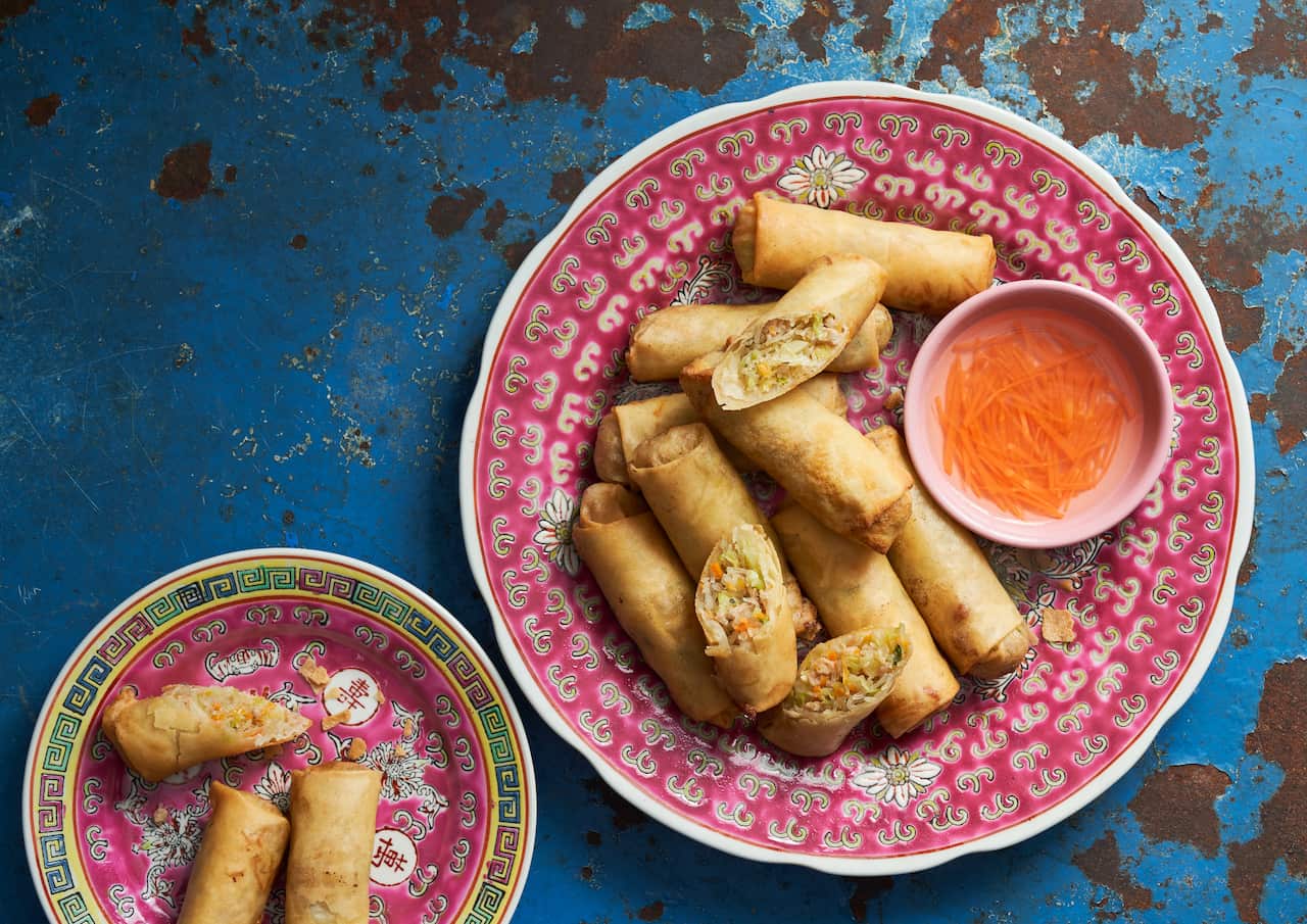Mama Noi's famous spring rolls