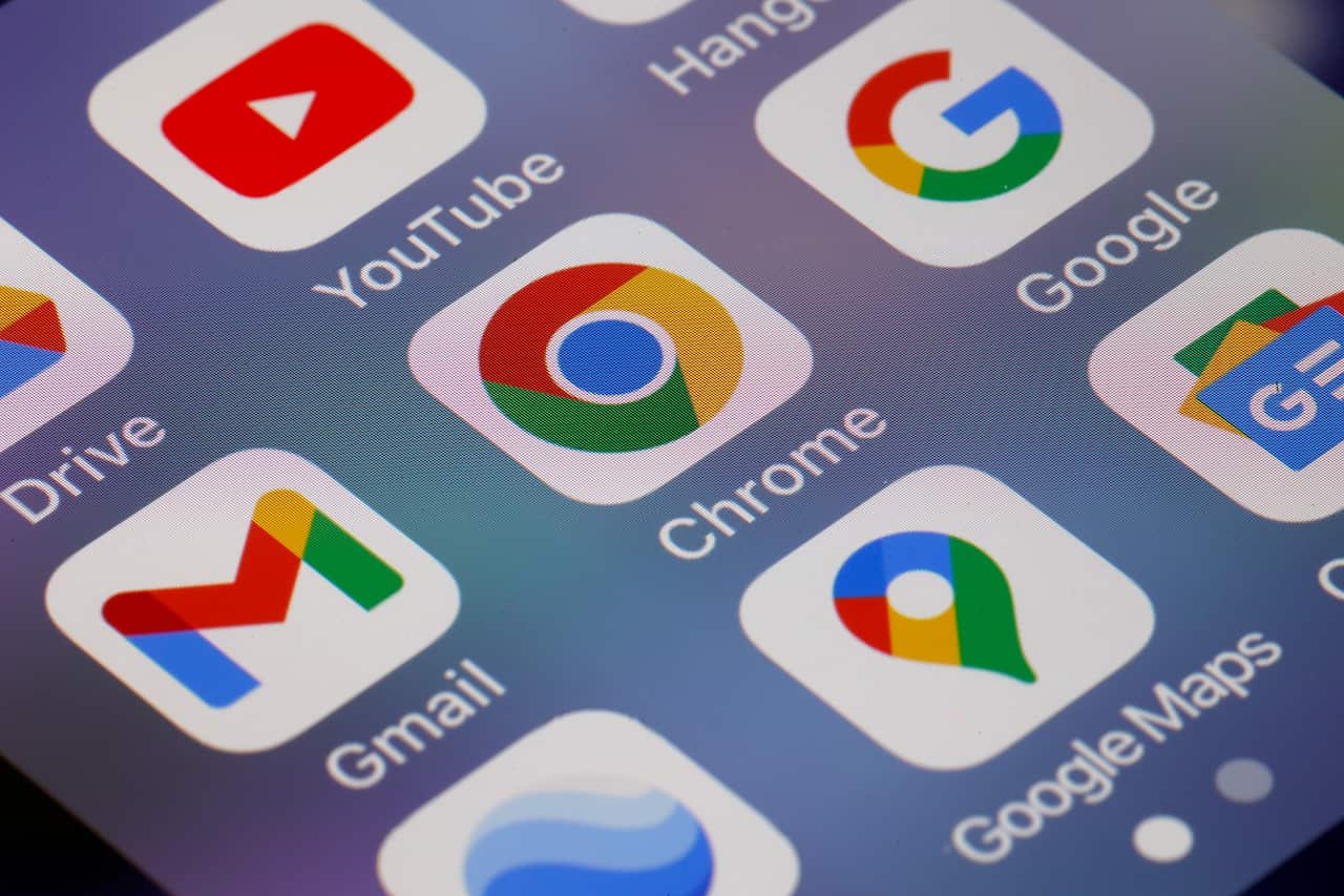 Several Google apps on a phone screen.