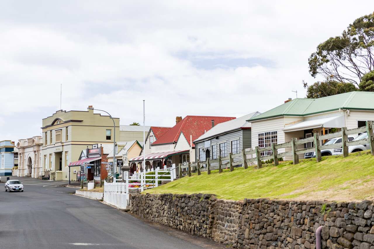 A street with houses