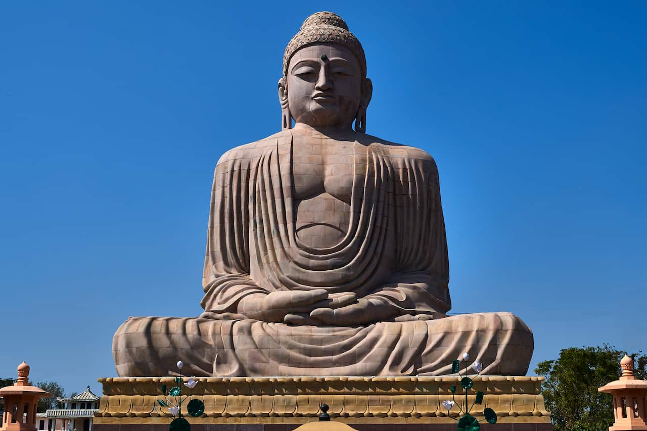 The Great Buddha statue in Bodhgaya, India