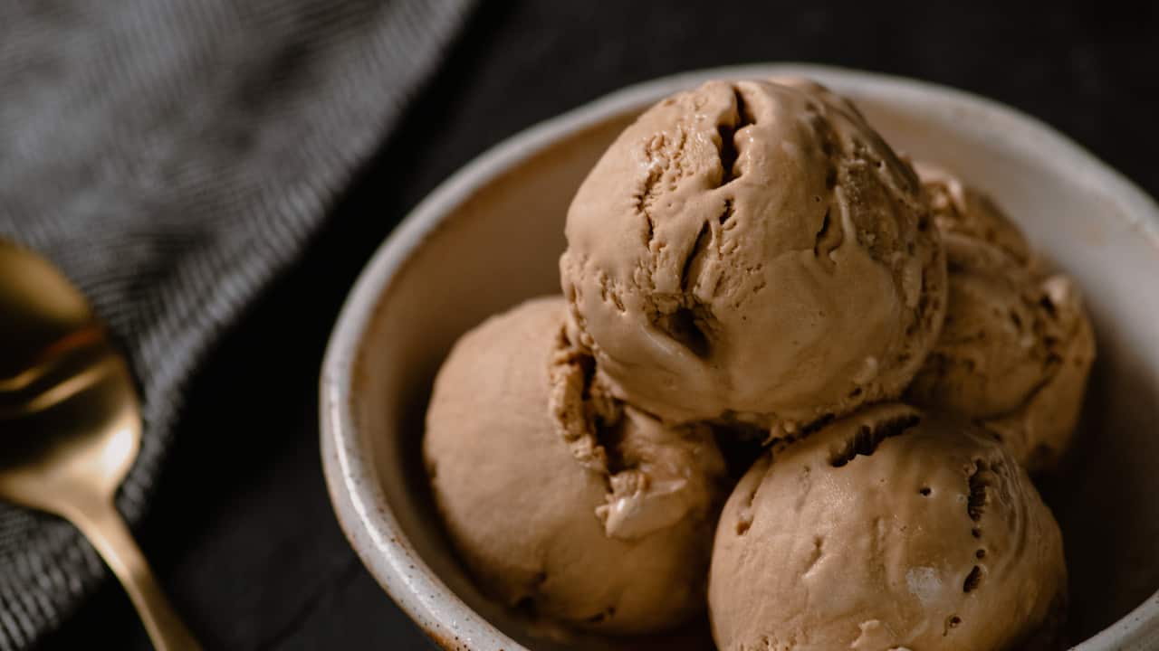 No-churn Vietnamese coffee ice-cream