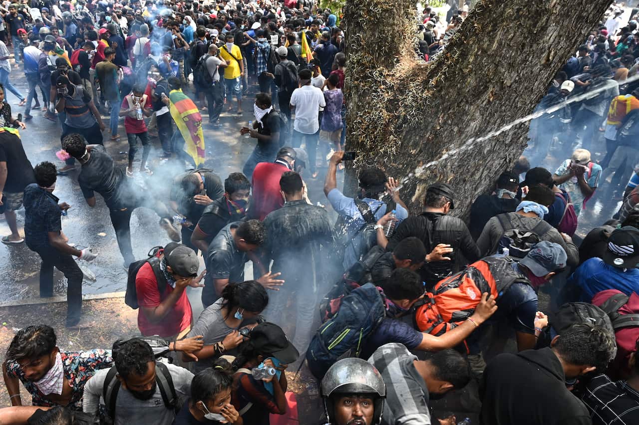 A group of protesters.