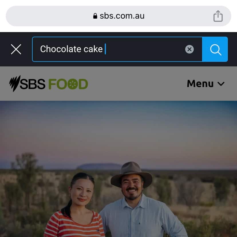 Chocolate cake search mobile