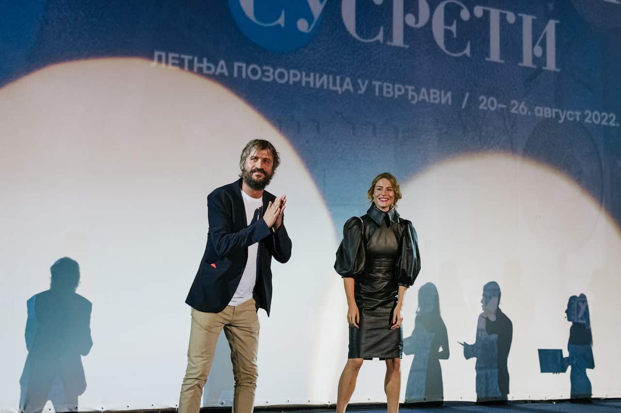 Глумац фестивала, Бранислав Трифуновић са недавно венчаном супругом Тиханом Лазовић