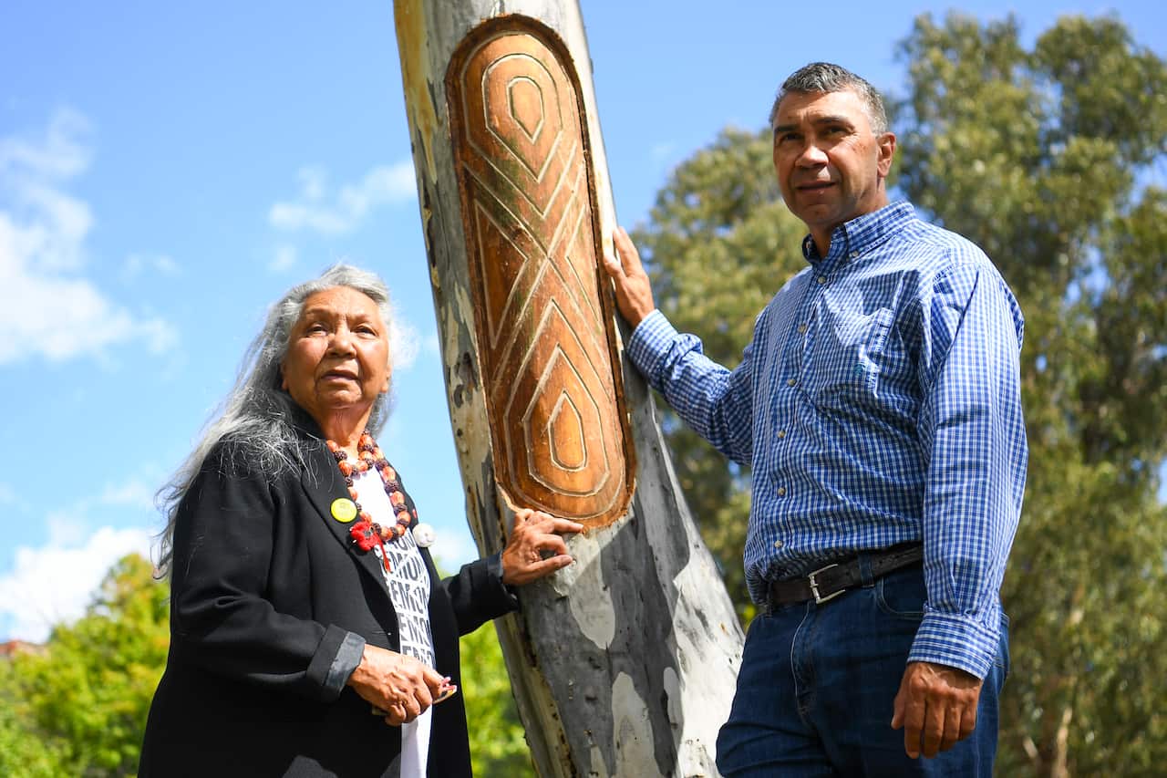 Dr Matilda House (left) and her son Paul Girrawah House.