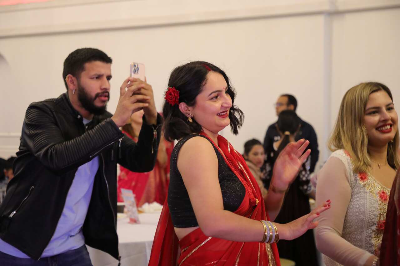 Attendees were seen dancing to Teej songs at the Teej celebration event in Sydney.