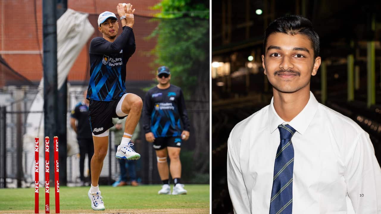 Indian-origin cricketers Jerrssis Wadia (L) and Neel Patel (R) have been selected to represent the Cricket Australia XI and Australia Under-19 team, respectively. Credit: Michael Sullivan / SACA/Cricket NSW