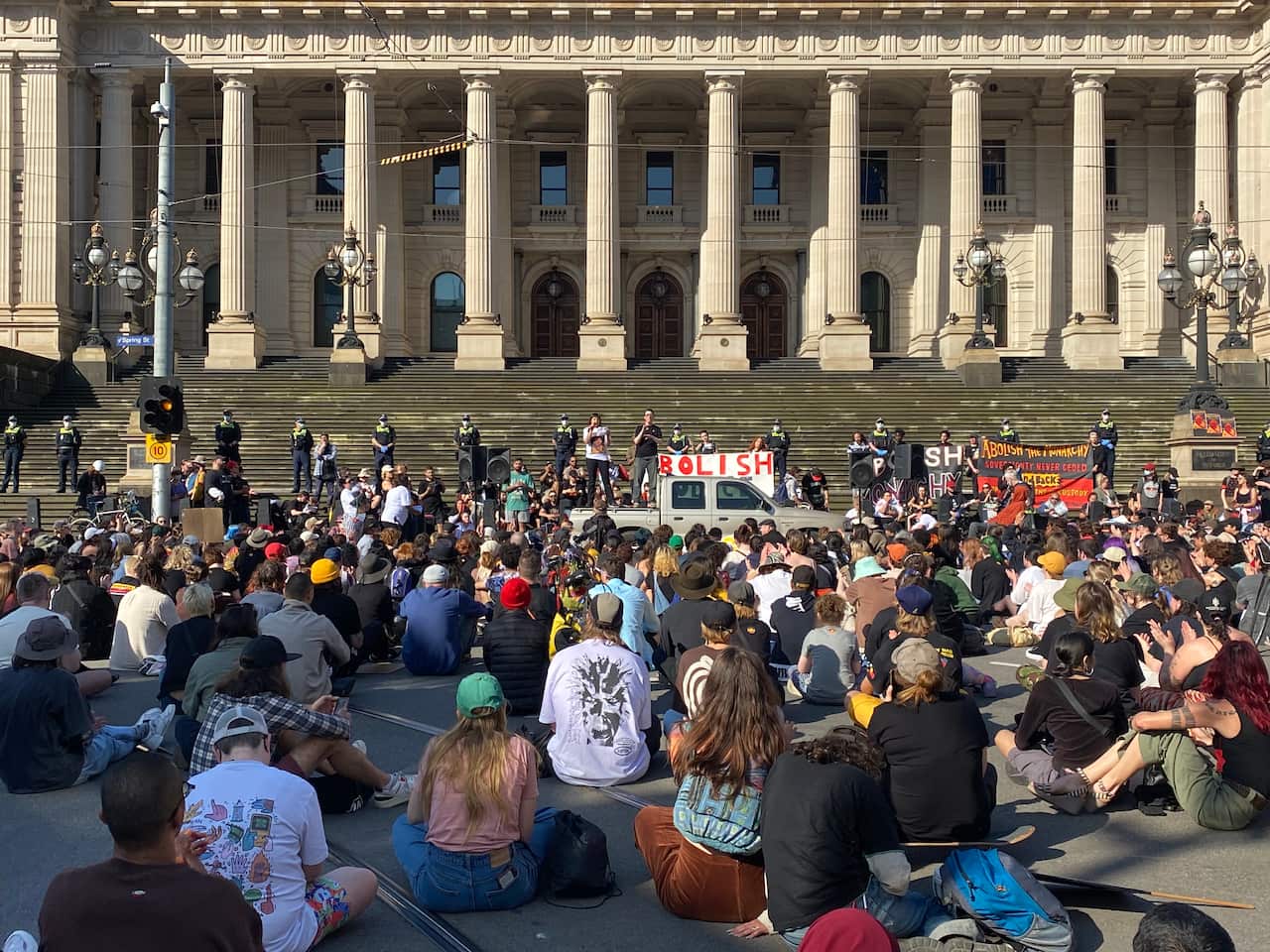 Abolish the Monarchy protest