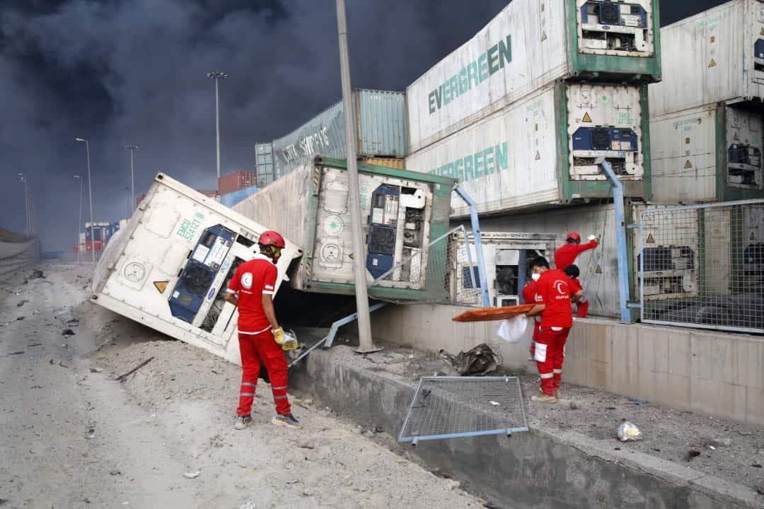 Explosion at Rajaie port in the city of Bandar Abbas, southern Iran