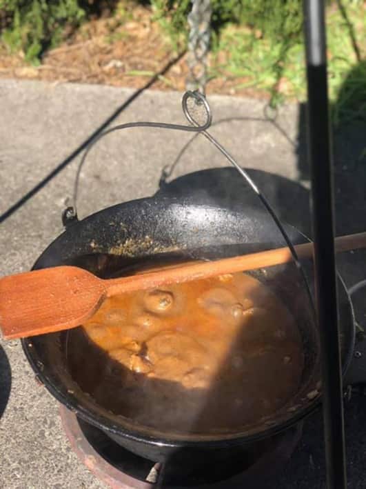 A pot with the Serbian stew