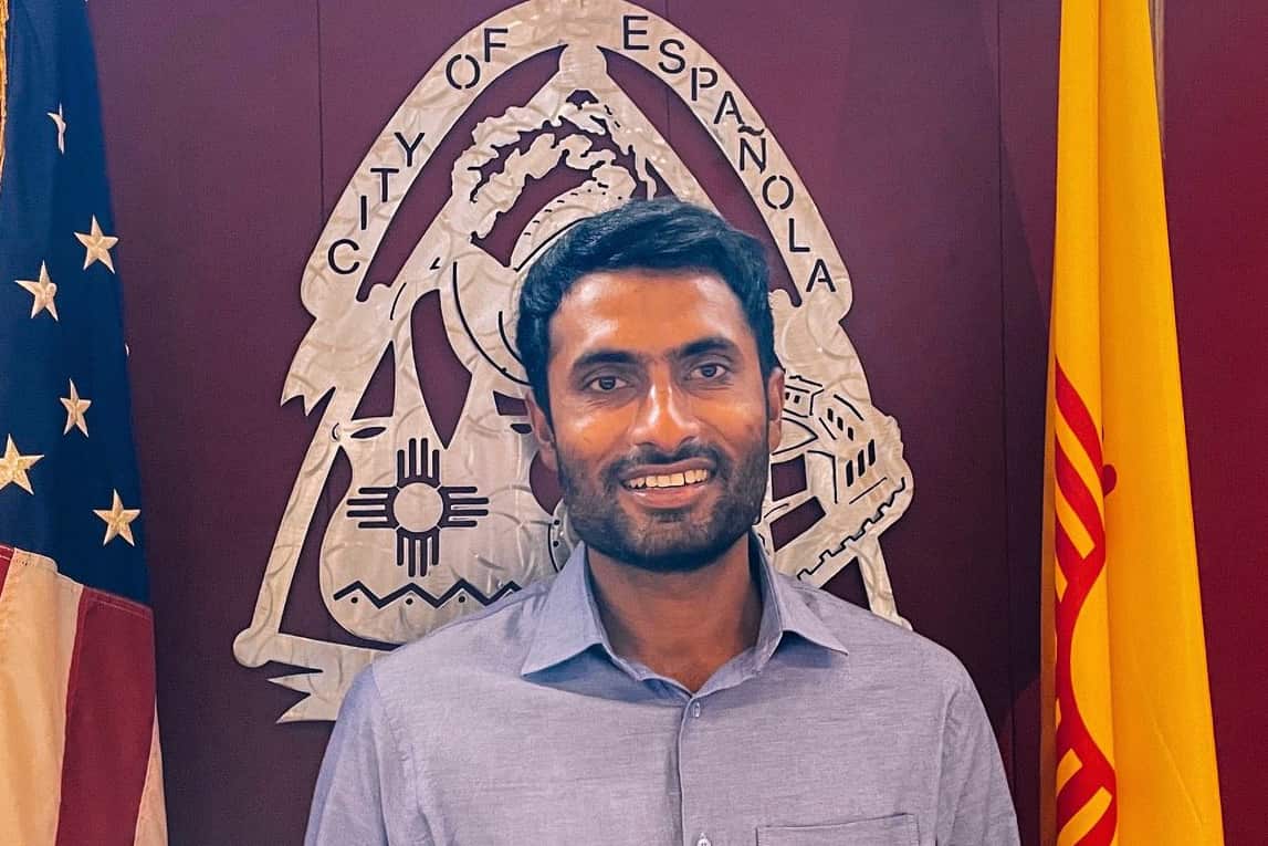 A smiling man looking at the camera